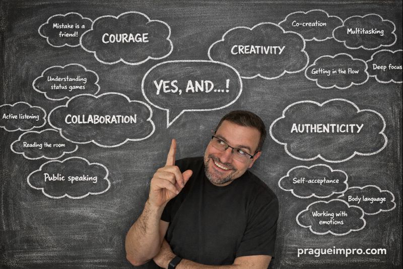 YES, AND! COURAGE, CREATIVITY, COLLABORATION, AUTHENTICITY! pragueimpro.com